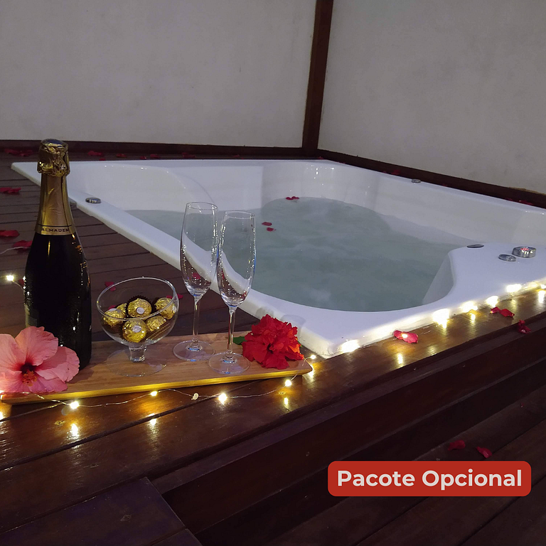 Cabana com hidro grande próxima à praia