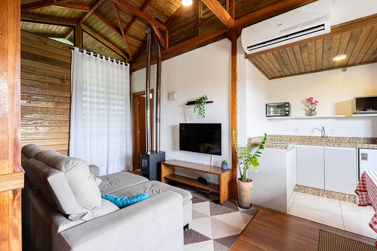 Cabana com hidro casal e próxima à praia
