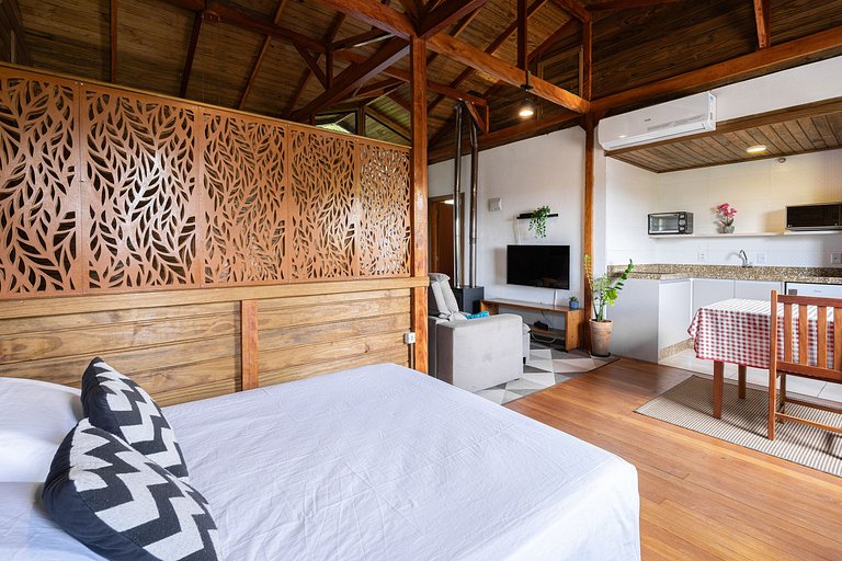 Cabana com hidro casal e próxima à praia