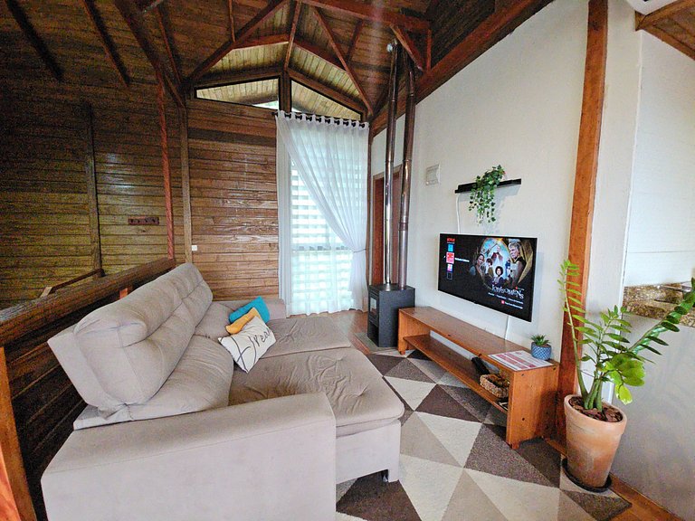 Cabana com hidro casal e próxima à praia