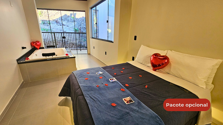 Casa con jacuzzi doble, aire acondicionado, chimenea y barba