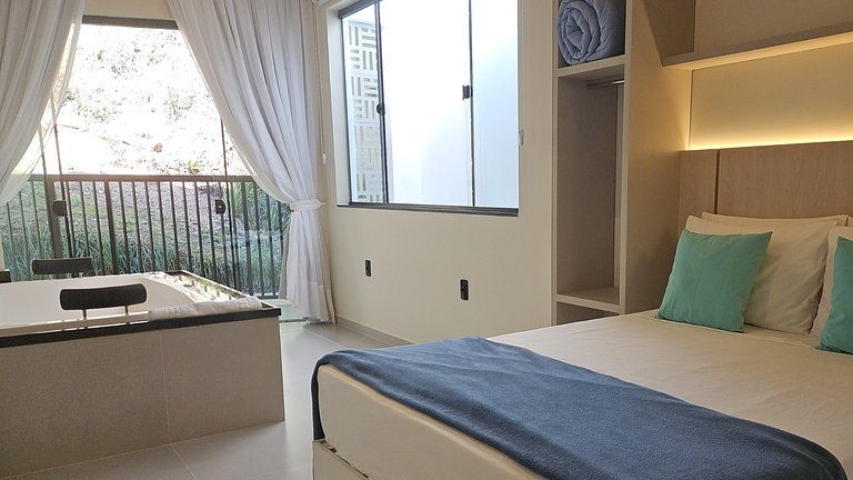 Sobrado hidro casal, ar condicionado próximo praia