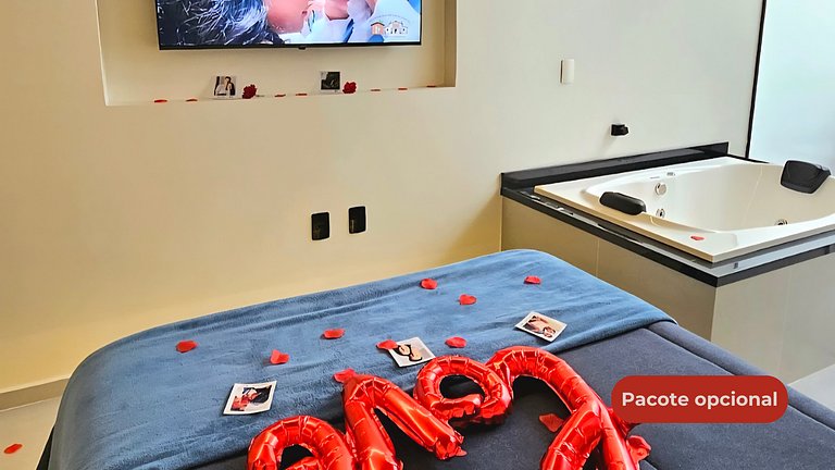 Loft con bañera de hidromasaje doble, aire acondicionado frí